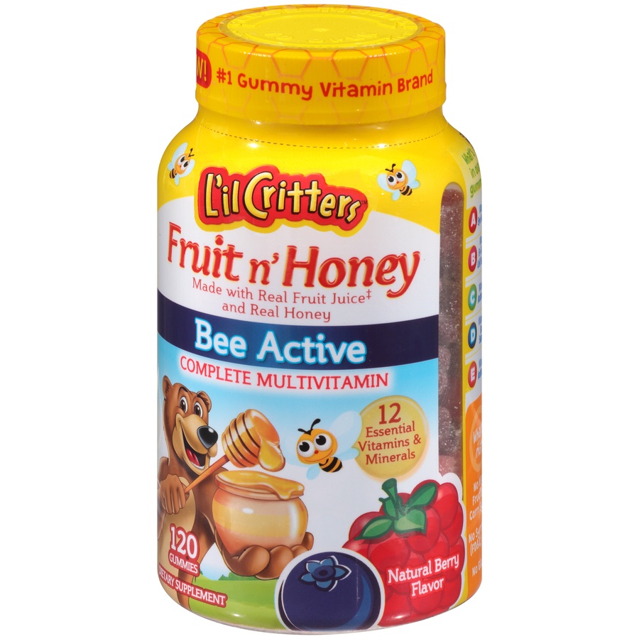slide 3 of 6, L'il Critters Complete Multivitamin Dietary Supplement Gummies - Fruit'n Honey, 120 ct