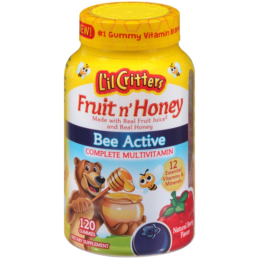 slide 1 of 6, L'il Critters Complete Multivitamin Dietary Supplement Gummies - Fruit'n Honey, 120 ct