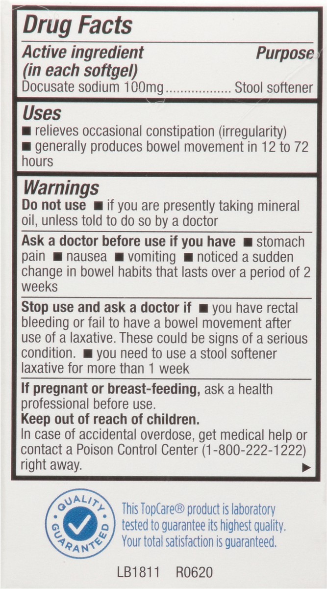 slide 8 of 9, TopCare Top Care Stool Softener, 60 ct