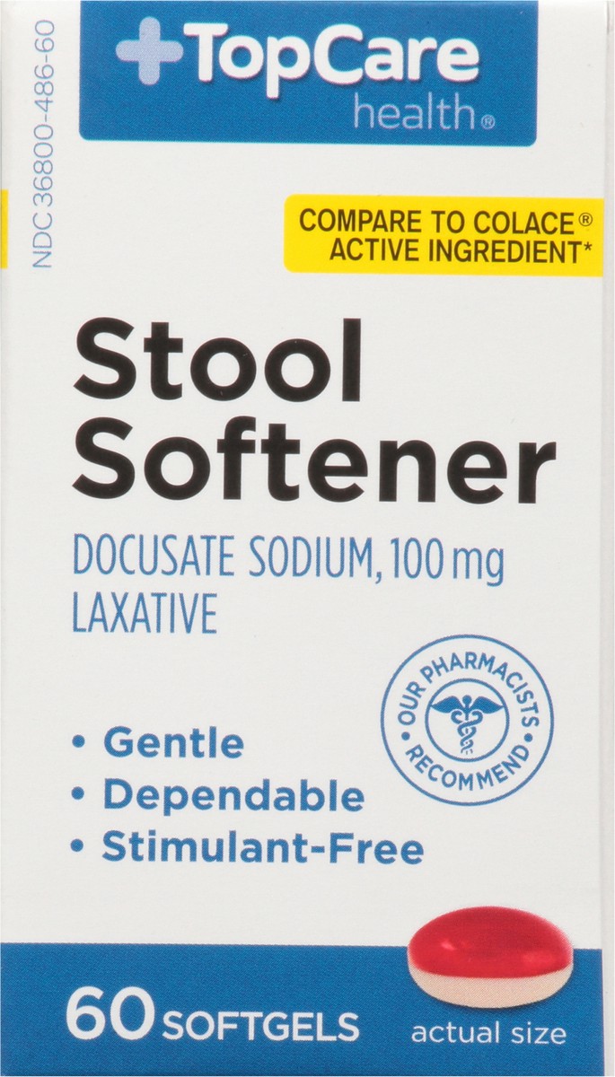 slide 8 of 9, TopCare Top Care Stool Softener, 60 ct