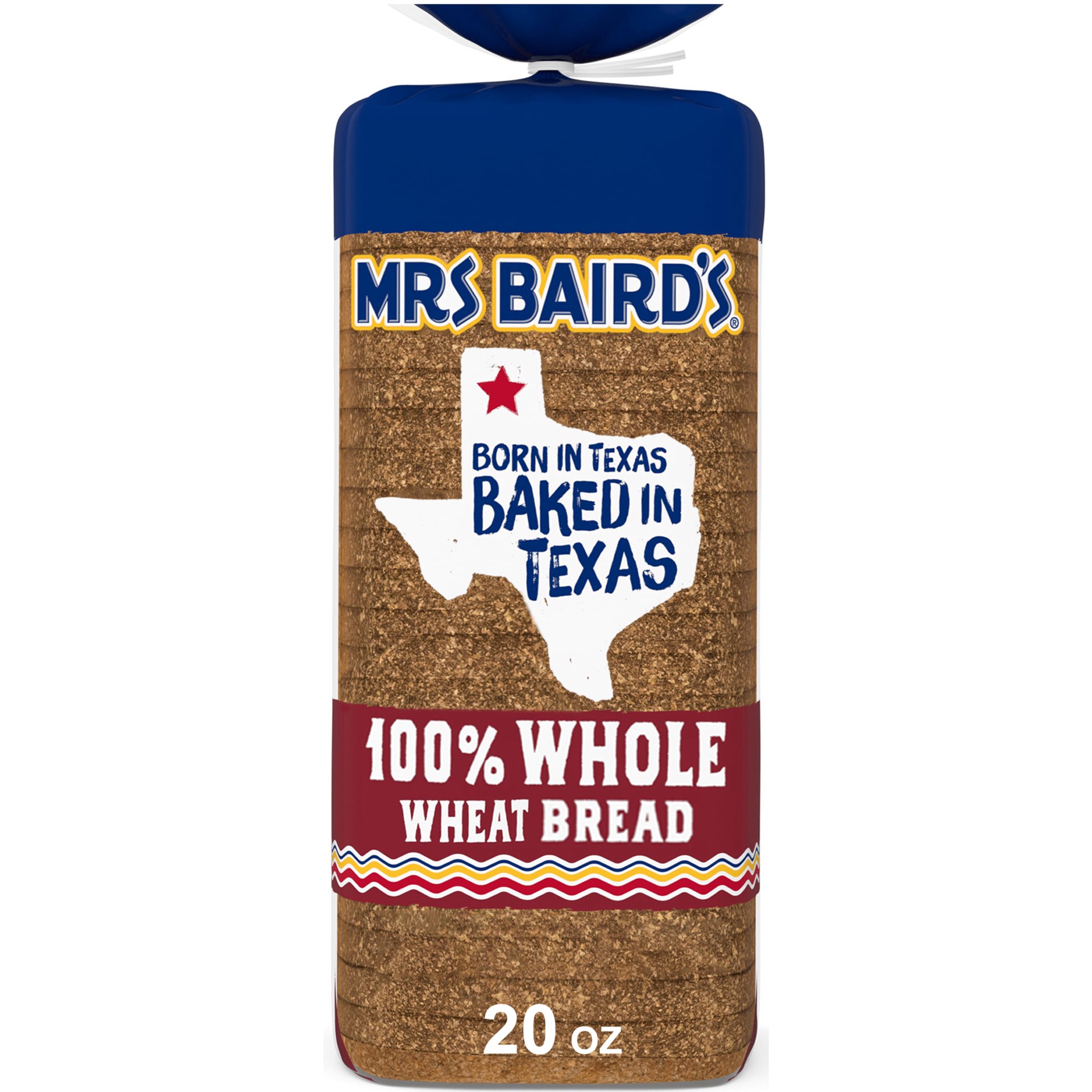 slide 1 of 13, Mrs. Baird's 100% Whole Wheat Bread, 20 oz, Wheat Bread, Bag, 20 oz