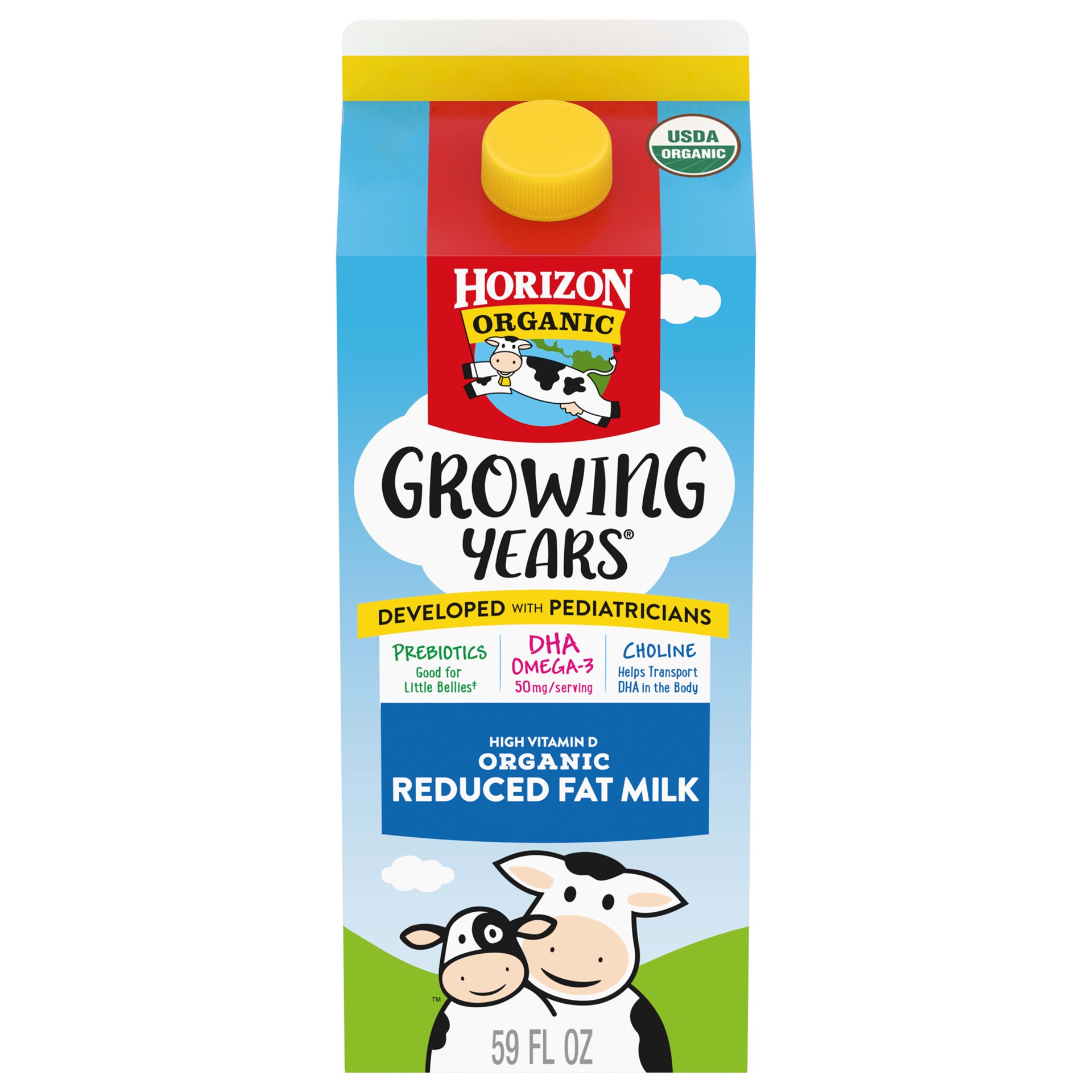 slide 1 of 1, Horizon Organic Growing Years 2% Milk with DHA Omega-3, 59 oz., 64 fl oz