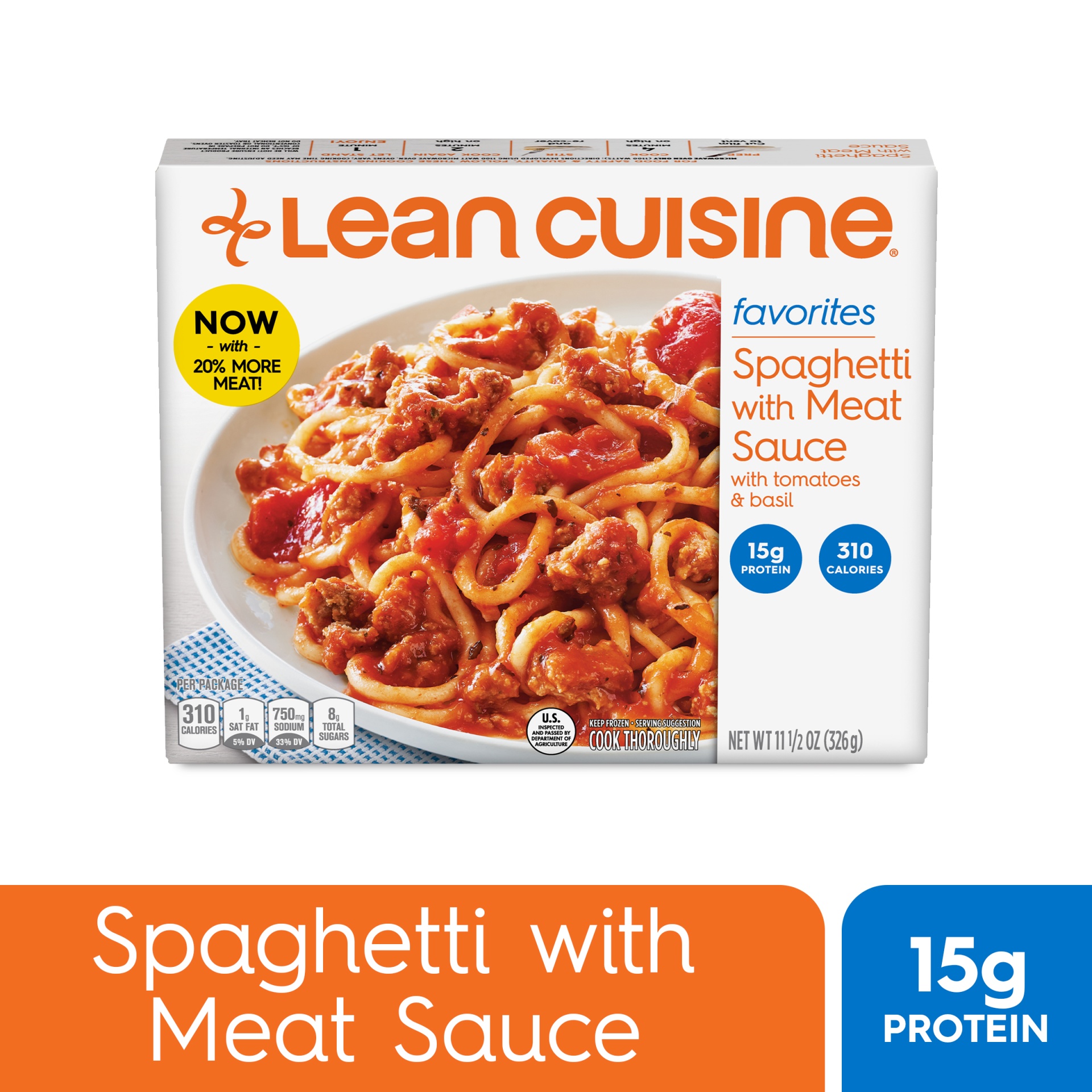 slide 1 of 9, Lean Cuisine Favorites Spaghetti With Meat Sauce, 11.5 oz
