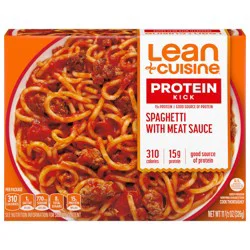 Lean Cuisine Frozen Meal Spaghetti With Meat Sauce, Protein Kick Microwave Meal, Microwave Spaghetti Dinner, Frozen Dinner for One