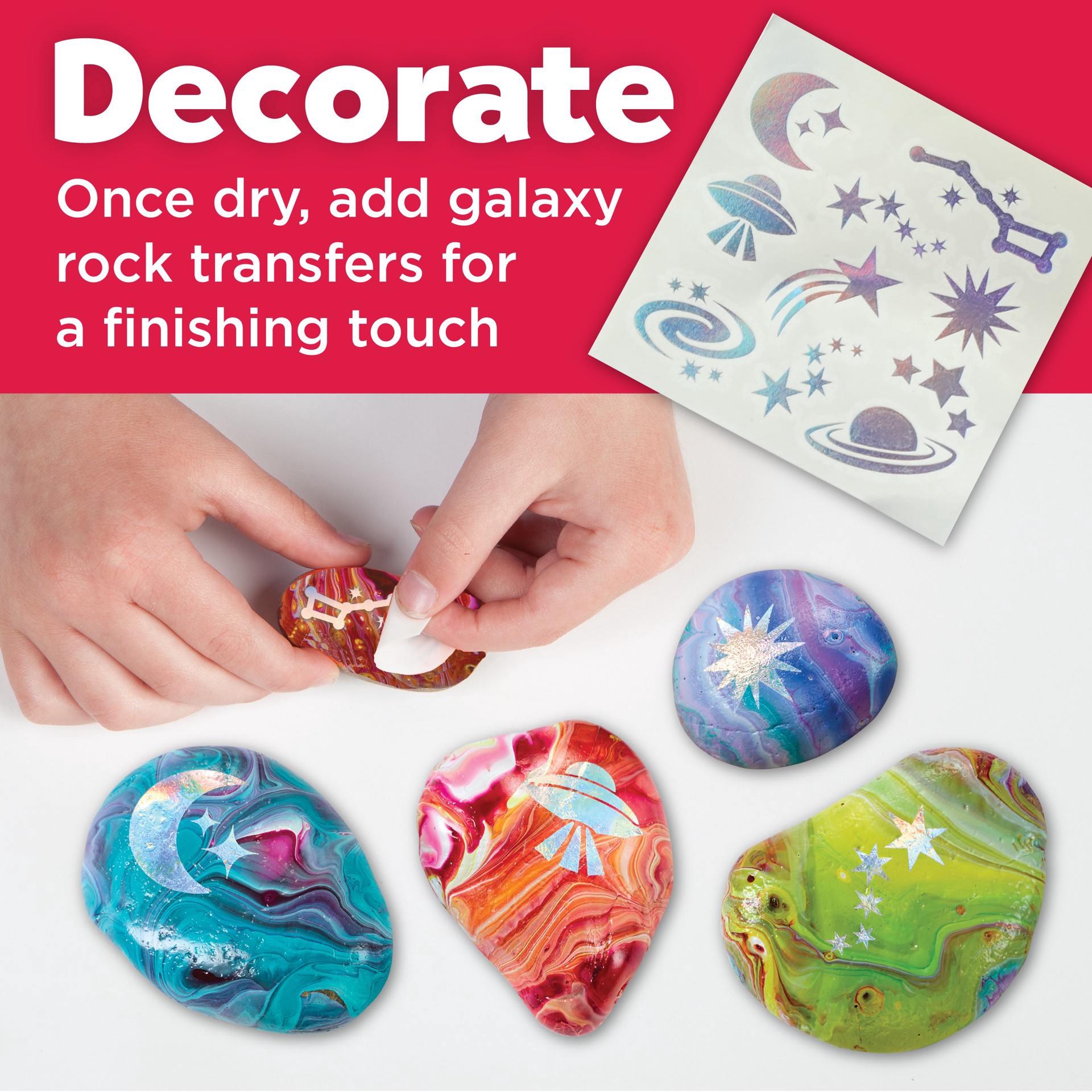 slide 5 of 8, Faber-Castell Hide & Seek Paint Pour Rocks Kit, makes 10 rocks