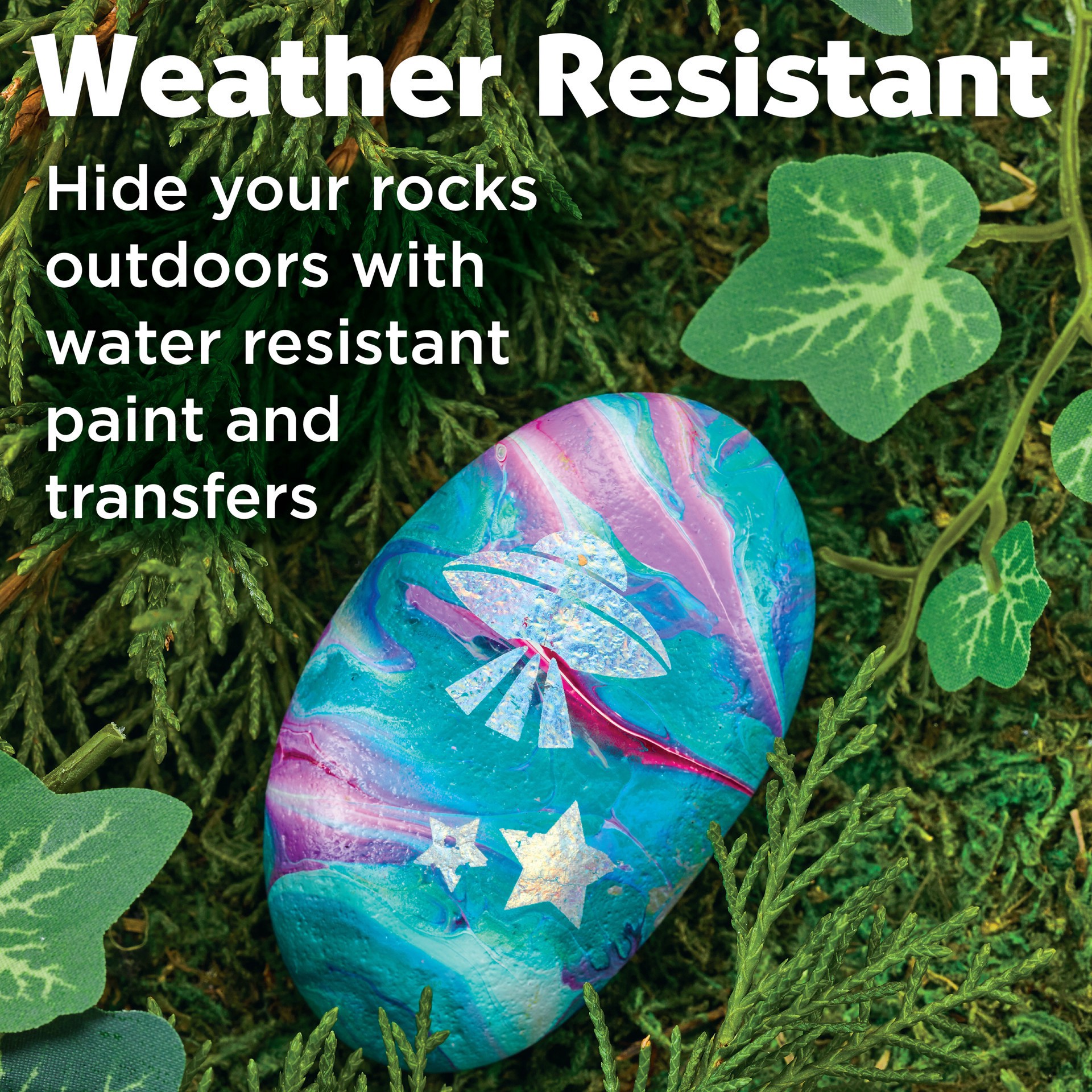 slide 3 of 8, Faber-Castell Hide & Seek Paint Pour Rocks Kit, makes 10 rocks