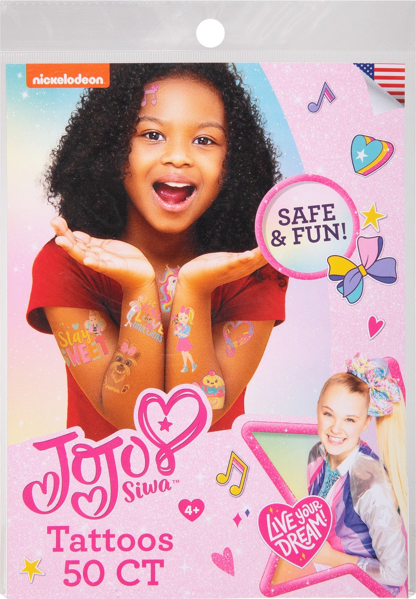 slide 5 of 12, Nickelodeon Jojo Siwa Tattoos 50 ea, 50 ct