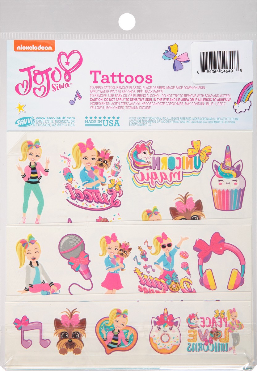 slide 7 of 12, Nickelodeon Jojo Siwa Tattoos 50 ea, 50 ct