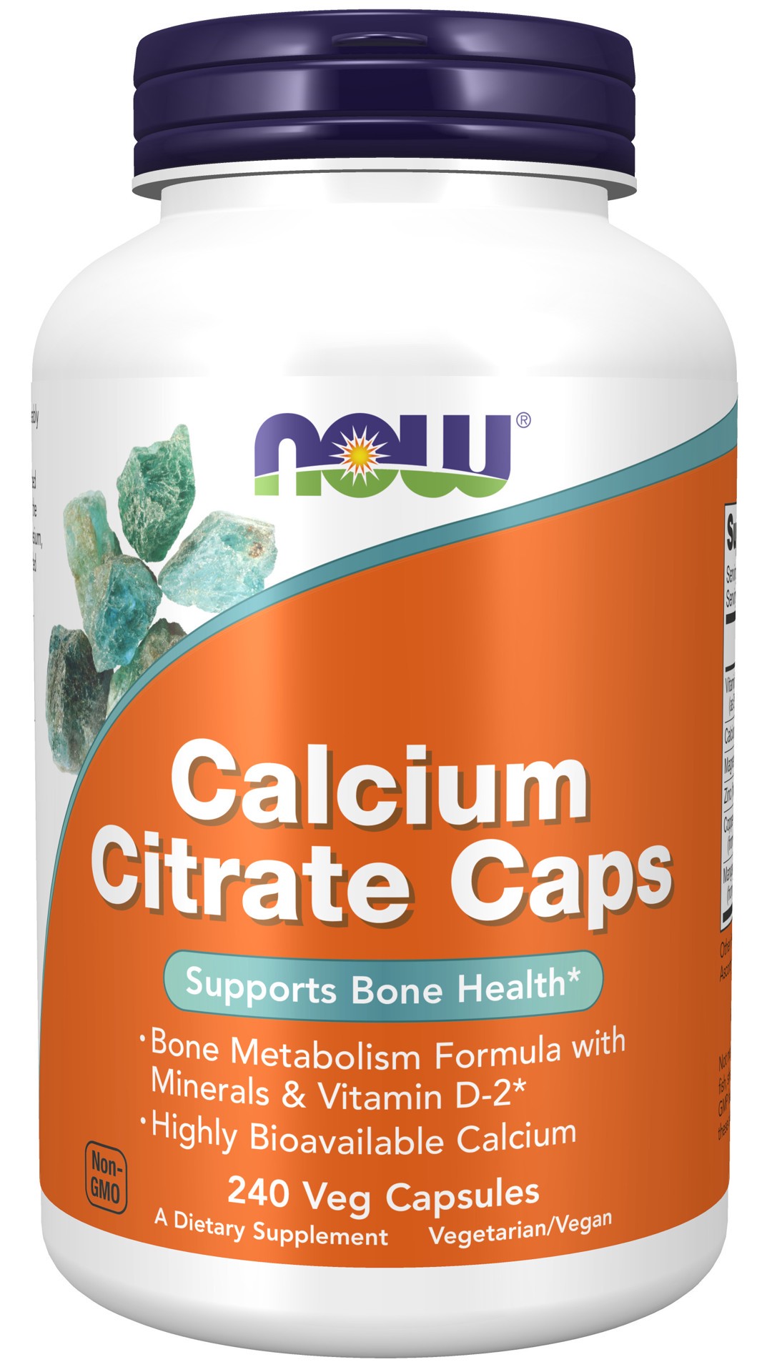 slide 1 of 4, NOW Calcium Citrate - 240 Veg Capsules, 240 ct