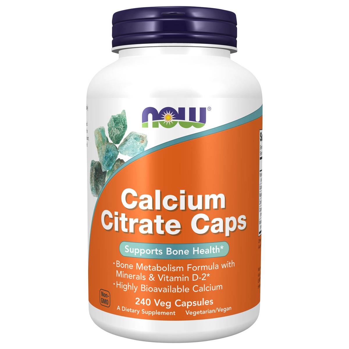 slide 1 of 4, NOW Calcium Citrate - 240 Veg Capsules, 240 ct