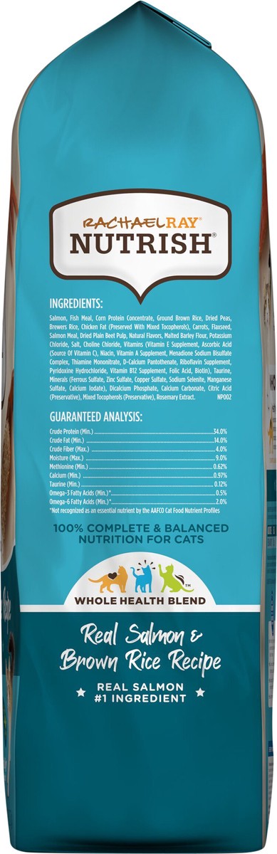 slide 2 of 8, Rachael Ray Nutrish Dry Cat Food, Real Salmon & Brown Rice Recipe, 6 lb. Bag, 6 lb