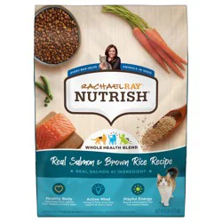 Rachael Ray Nutrish Real Salmon & Brown Rice Recipe Dry Cat Food, 6 lb. Bag (Rachael Ray)