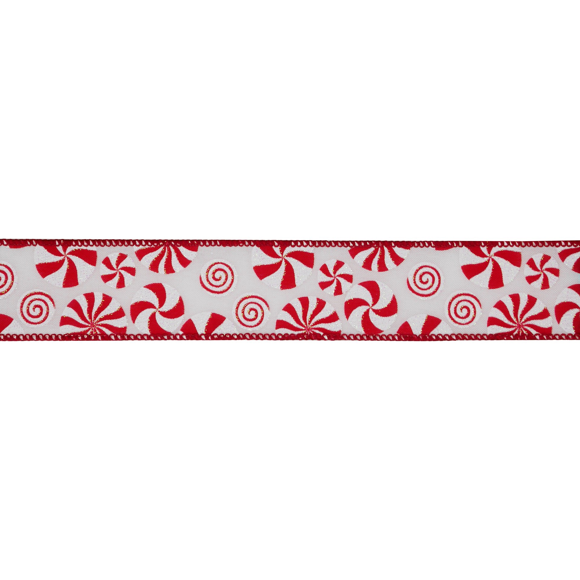 slide 2 of 3, 1.5" X 30ft. Peppermint Swirl Wired Ribbon By Celebrate It, 1.5 in x 30 ft