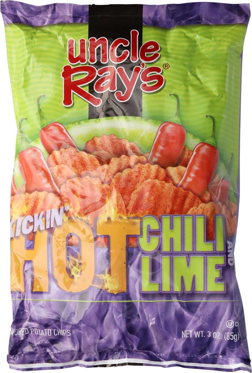 slide 12 of 14, Uncle Ray's Kickin' Hot Chili and Lime Potato Chips 3 oz, 3 oz