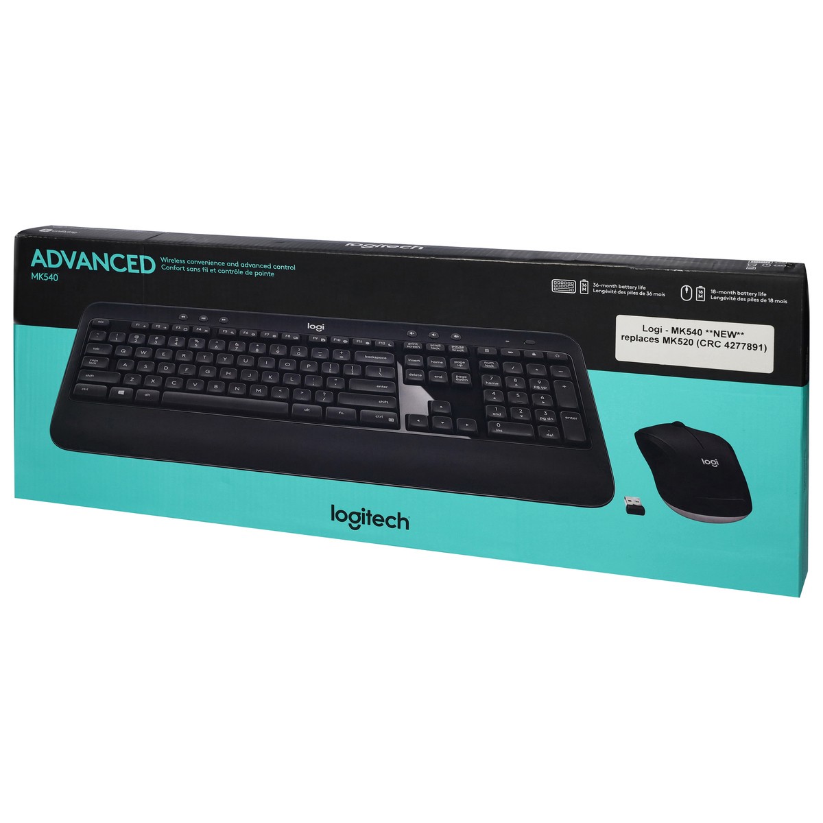 slide 3 of 9, Logitech Combo Advanced Wireless Keyboard and Mouse 1 ea, 1 ct