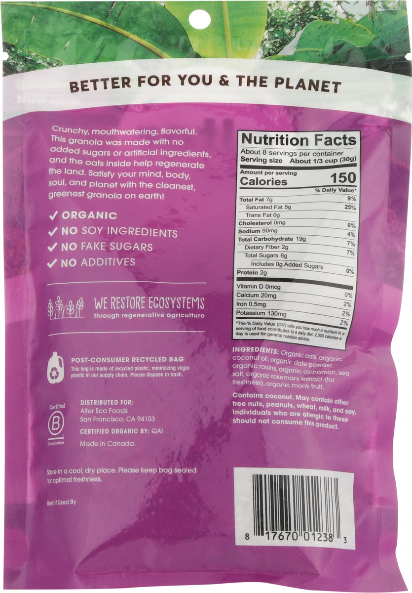 slide 6 of 9, Alter Eco Organic Cinnamon Raisin Granola 8 oz, 8 oz