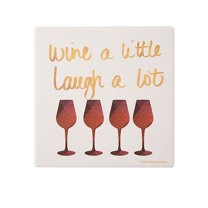 slide 1 of 1, Thirstystone Wine and Laugh Coaster, 1 ct