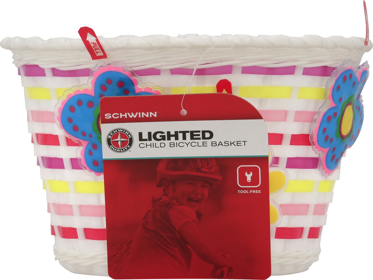 slide 1 of 9, Schwinn Lighted Basket, 1 ct