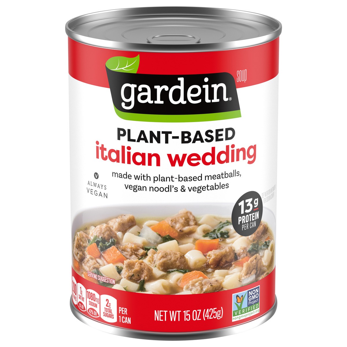 slide 1 of 5, Gardein Plant-Based Italian Wedding Soup 15 oz, 1 ct