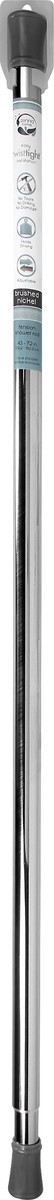 slide 8 of 9, Zenna Home EZ UP Shower Tension Rod, Brushed Nickel, 1 ct