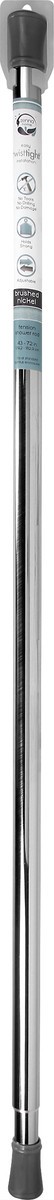 slide 1 of 9, Zenna Home EZ UP Shower Tension Rod, Brushed Nickel, 1 ct