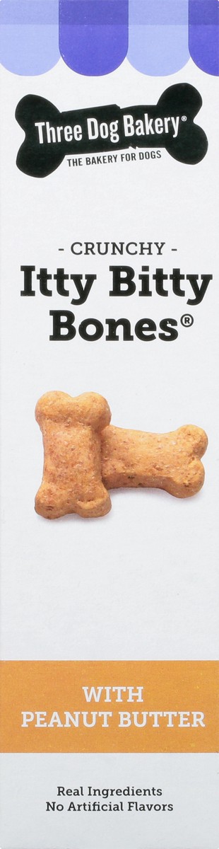 slide 9 of 9, Three Dog Bakery Itty Bitty Bones Crunchy Peanut Butter Treats for Dogs 13 oz, 13 oz