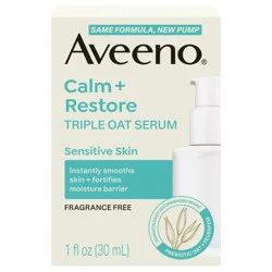 Aveeno Calm + Restore Triple Oat Face Serum, For Sensitive Skin, 1 Fl. Oz