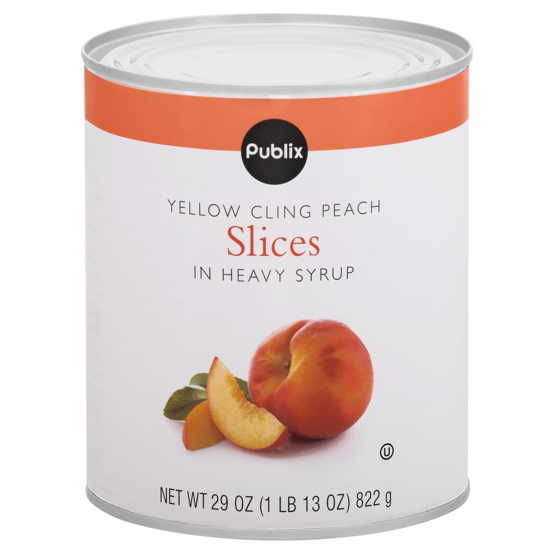 slide 1 of 1, Publix Yellow Cling in Heavy Syrup Peach Slices, 29 oz