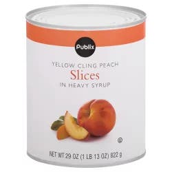 Publix Yellow Cling in Heavy Syrup Peach Slices