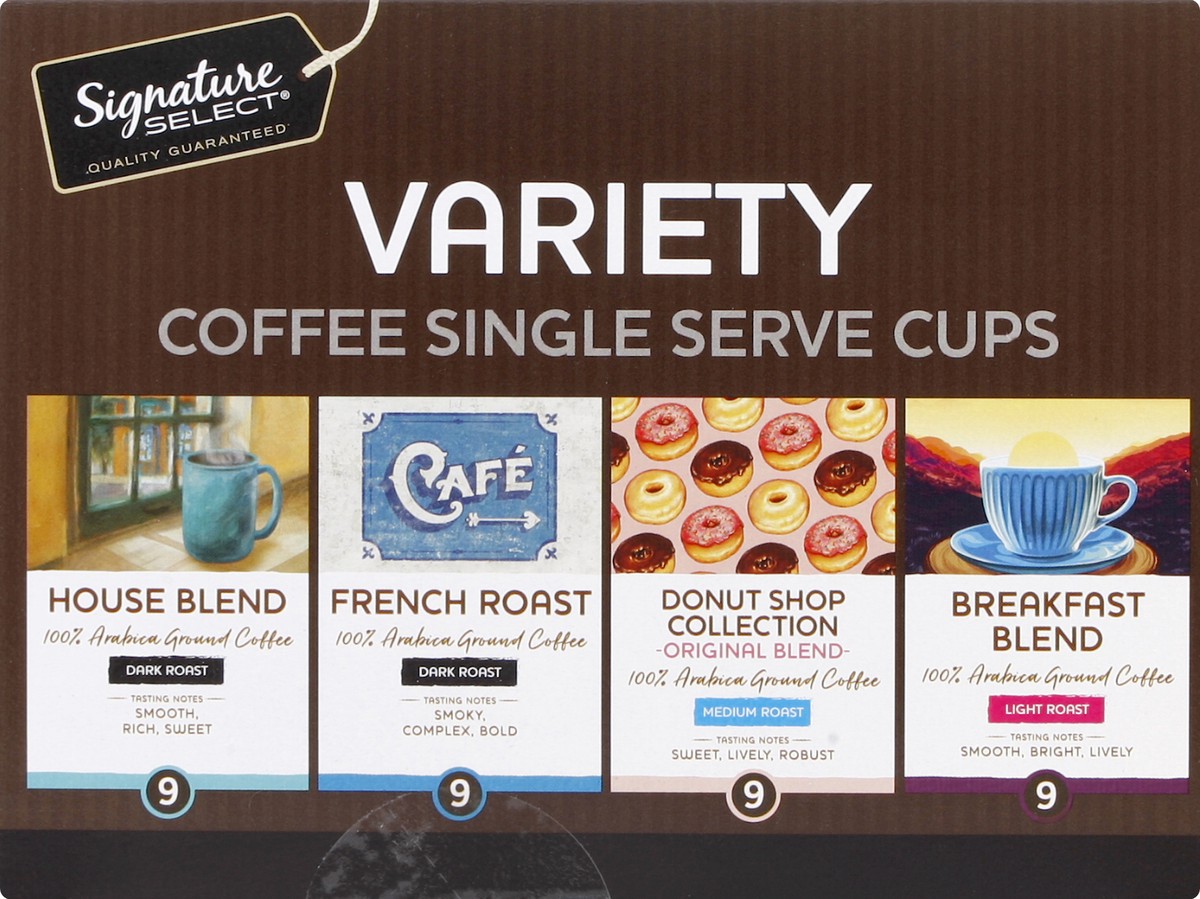 slide 4 of 4, Signature Select Coffee Single Serve Cups Variety, 36 ct; 14.6 oz