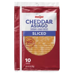 Meijer Sliced Cheddar Asiago Cheese