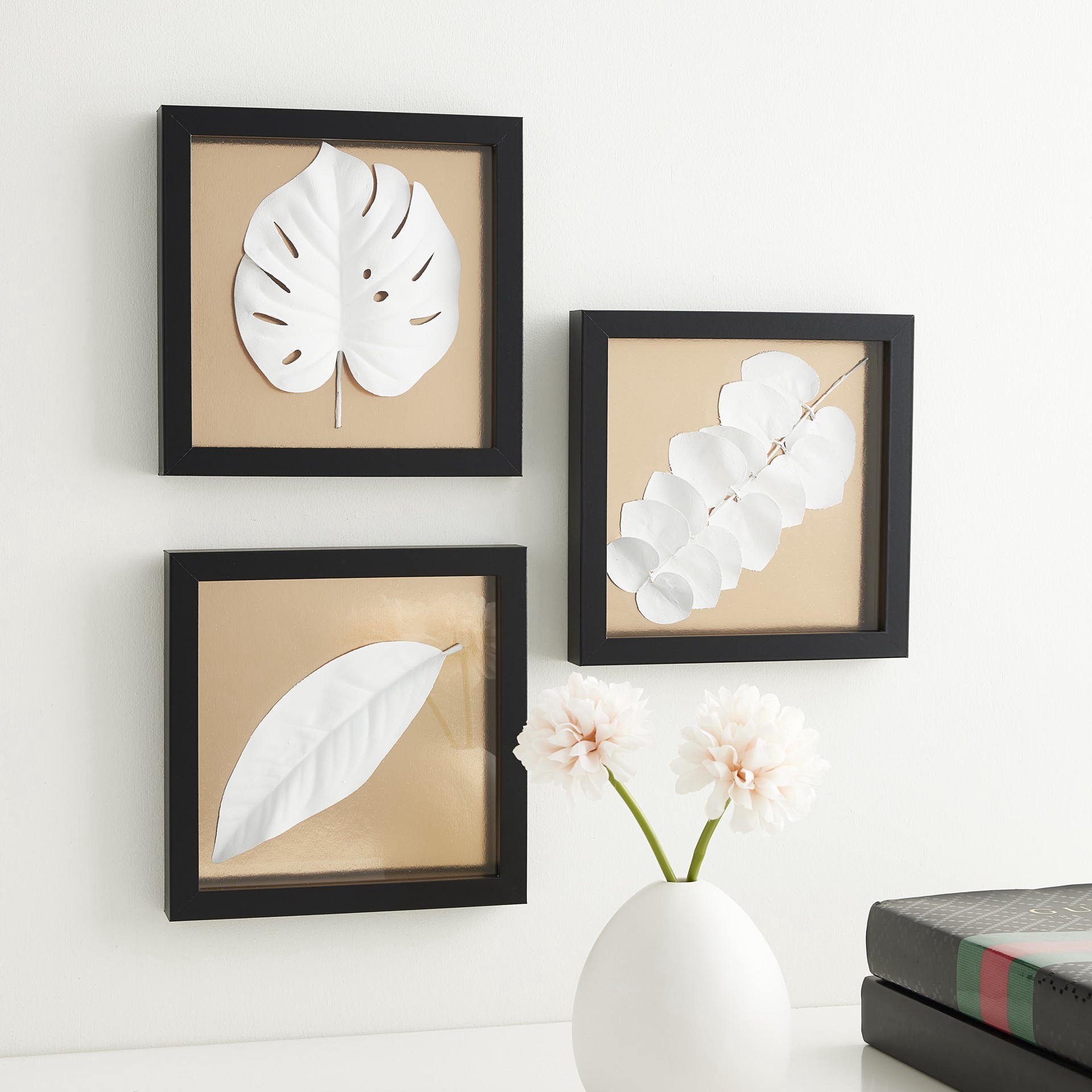 slide 2 of 4, 3 Pack Fundamentals 8" X 8" Black Shadow Boxes By Studio Decor, 8 in x 8 in