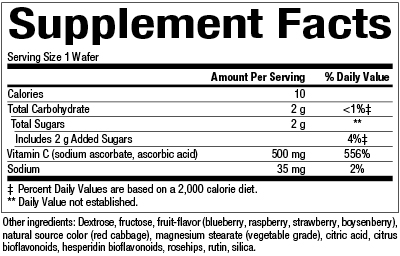 slide 2 of 2, Natural Factors Vitamin C Blueberry Chewable Tablets, 1 ct