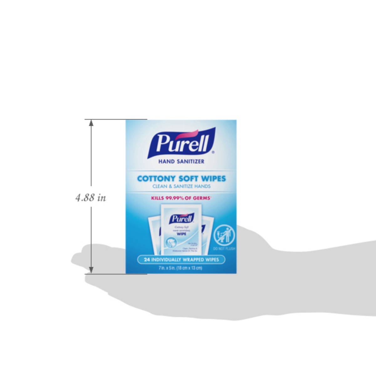 slide 5 of 9, PURELL Cottony Soft Hand Sanitizing Wipes, 24 Individually Packed Wipes, 24 ct