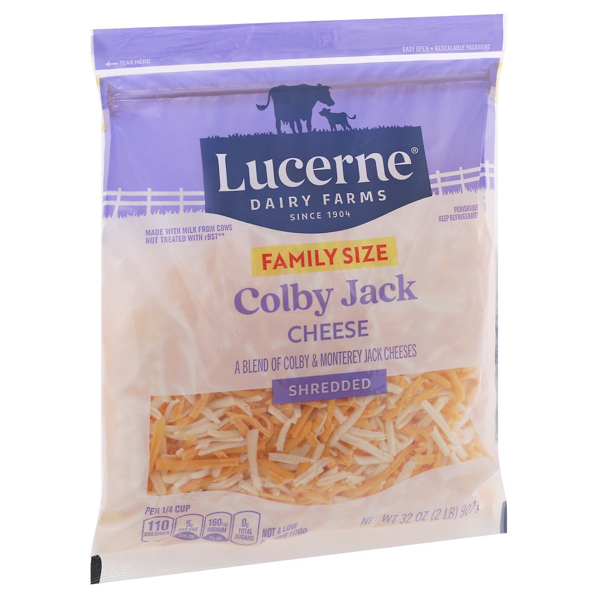 slide 5 of 9, Lucerne Cheese Shredded Colby Jack - 32 Oz, 32 oz