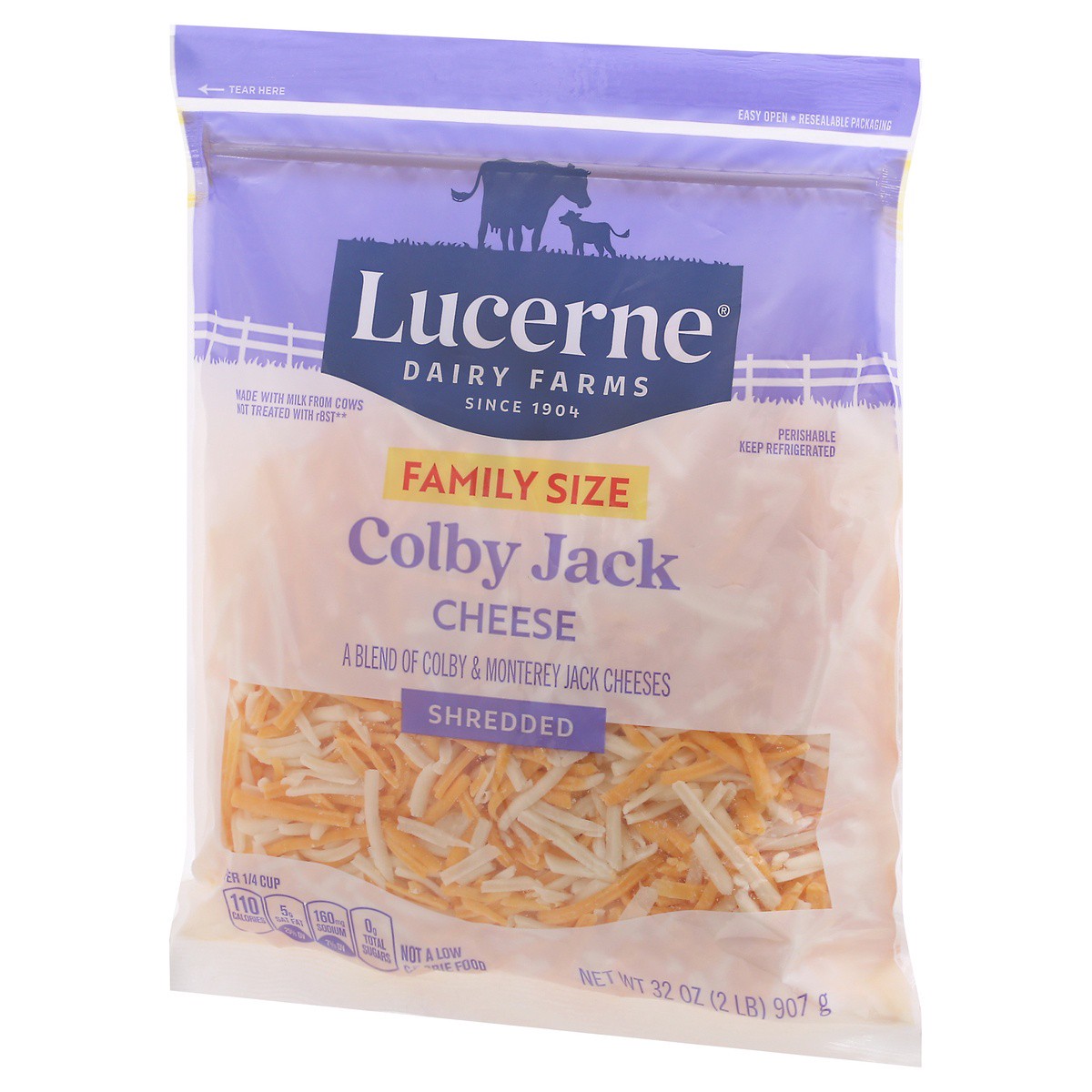 slide 3 of 9, Lucerne Cheese Shredded Colby Jack - 32 Oz, 32 oz