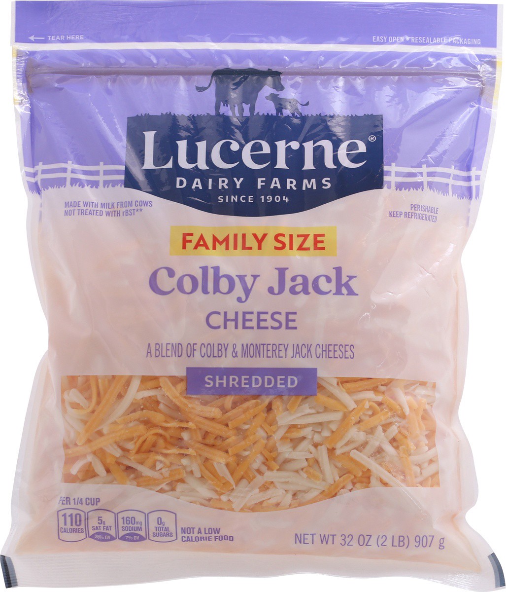 slide 9 of 9, Lucerne Cheese Shredded Colby Jack - 32 Oz, 32 oz