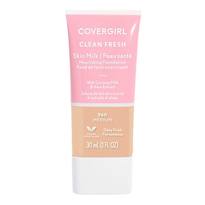 slide 1 of 1, Covergirl Clean Fresh Skin Milk Liquid Foundation 560 Medium, 1 oz