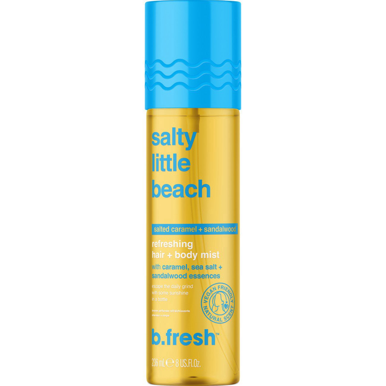 slide 1 of 1, B. Fresh Salty Little Beach Refreshing Salted Caramel + Sandalwood Hair + Body Mist 7.5 fl oz, 8 oz