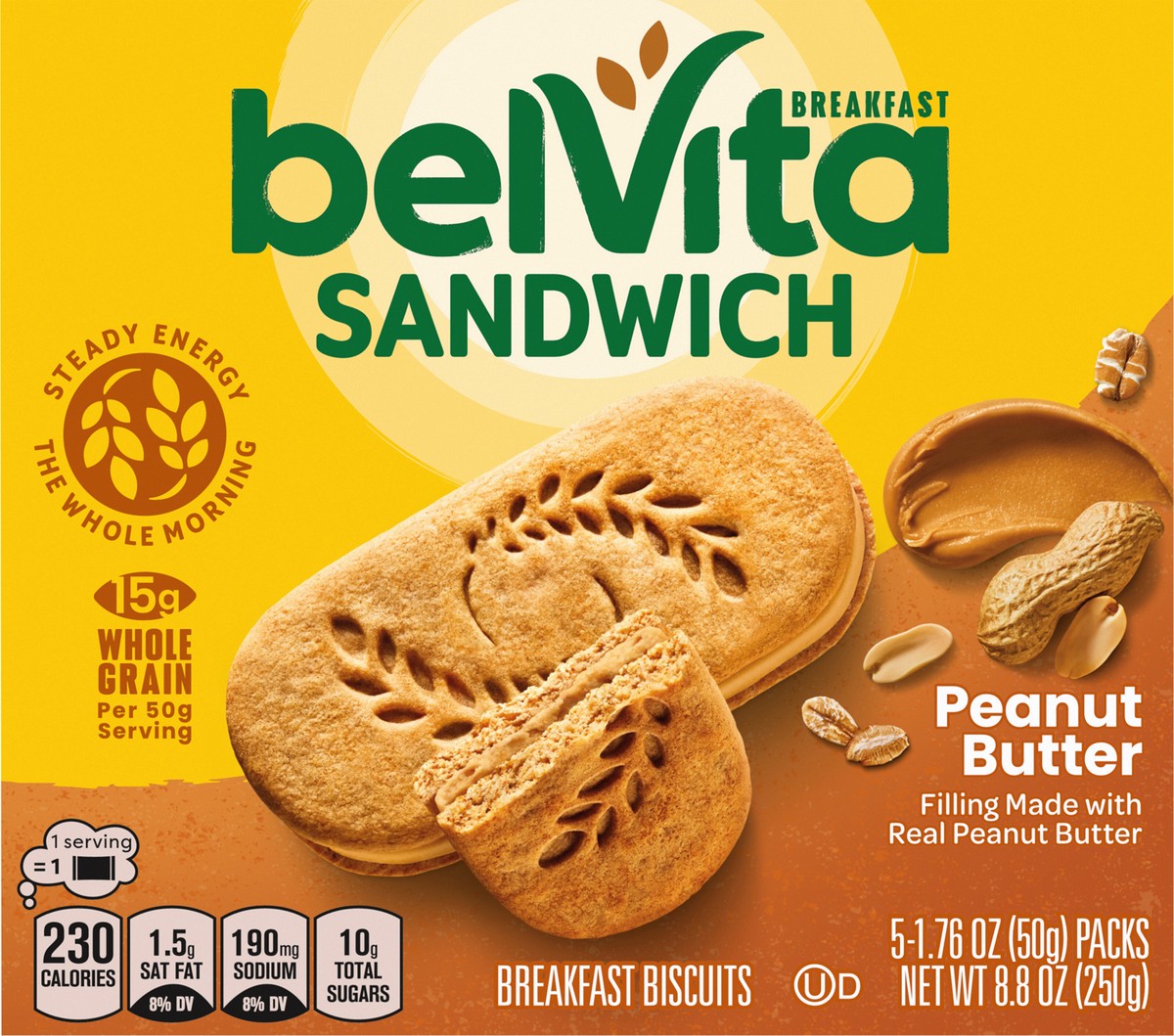 slide 6 of 9, Nabisco Belvita Peanut Butter Breakfast Biscuits, 8.8 oz