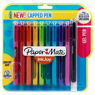 slide 1 of 1, Paper Mate InkJoy Gel Pen Assorted Colors, 10 ct