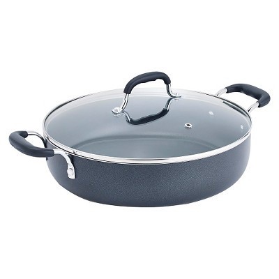 slide 1 of 1, T-fal Specialty Nonstick A84284 Dishwasher Safe Cookware 12 Inch Everyday Pan Black, 12 in