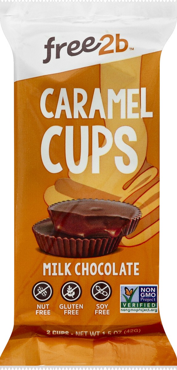 slide 5 of 5, free2b Caramel Cups 2 ea, 2 ct