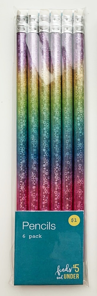 slide 1 of 1, Ig Design Wooden Pencils - Holographic, 6 ct