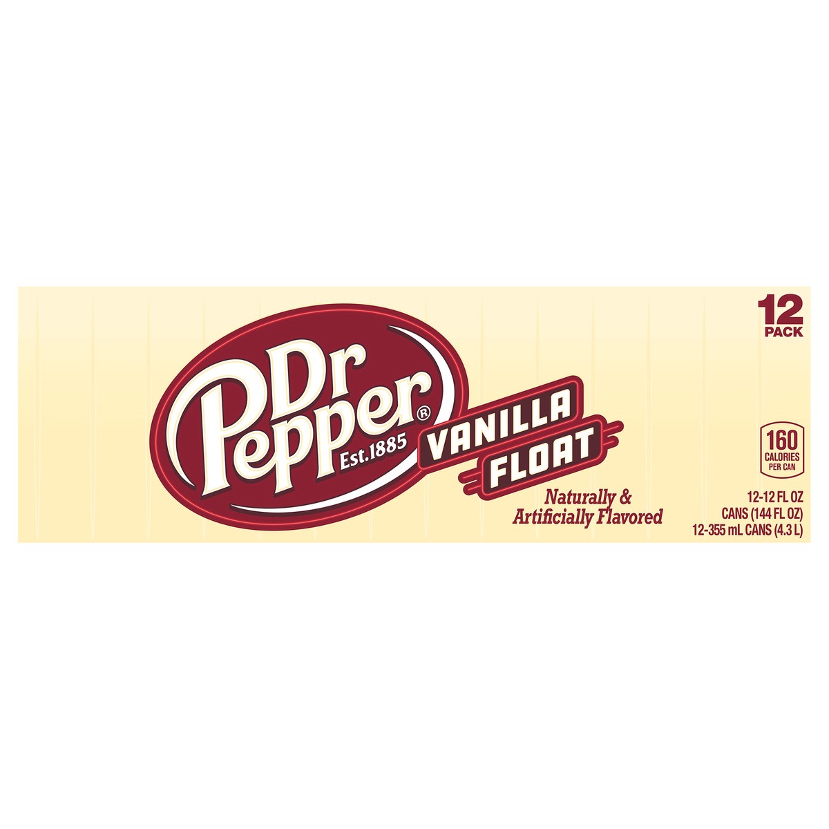 slide 1 of 9, Dr Pepper Vanilla Float Soda- 12 ct, 12 ct