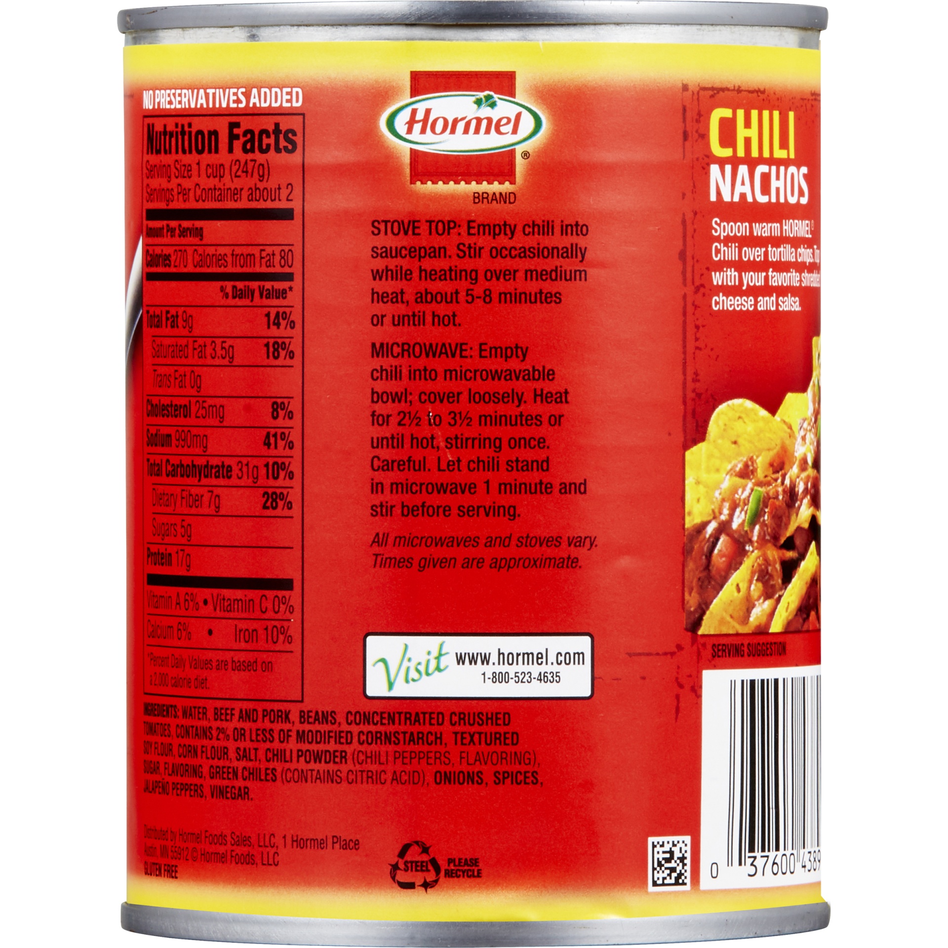 slide 6 of 6, Hormel Chili with Beans, 19 oz