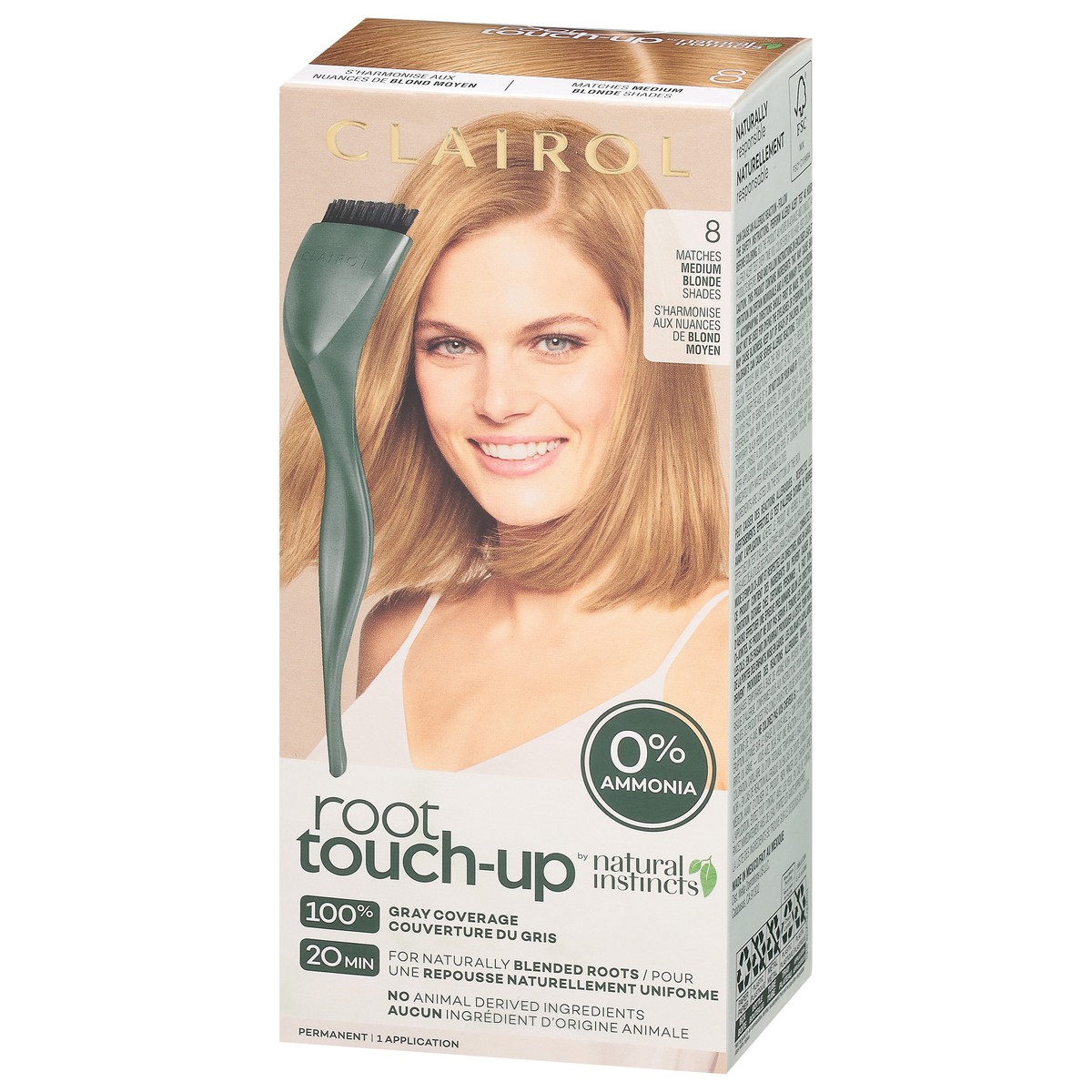 slide 2 of 9, Root Touch-Up by Natural Instincts Medium Blonde 8, 1 ct