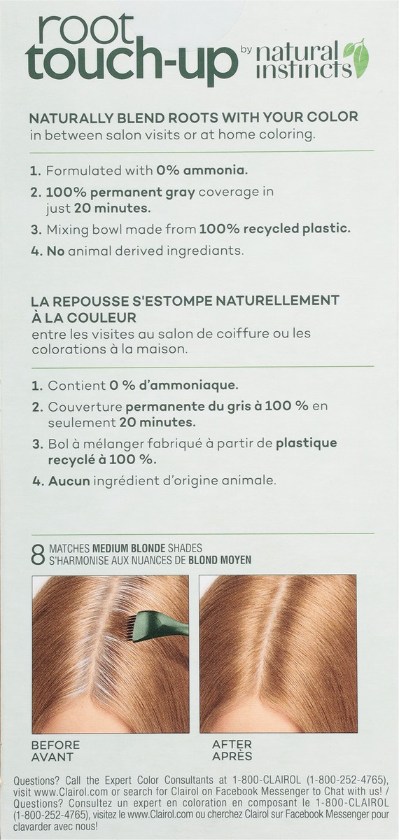 slide 3 of 9, Root Touch-Up by Natural Instincts Medium Blonde 8, 1 ct