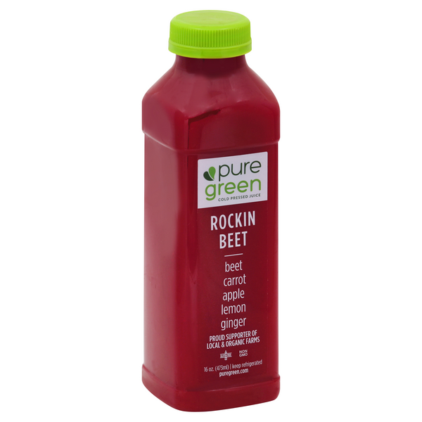 slide 1 of 4, Pure Green Cold-Pressed Rockin Beet Juice- 16 oz, 16 oz