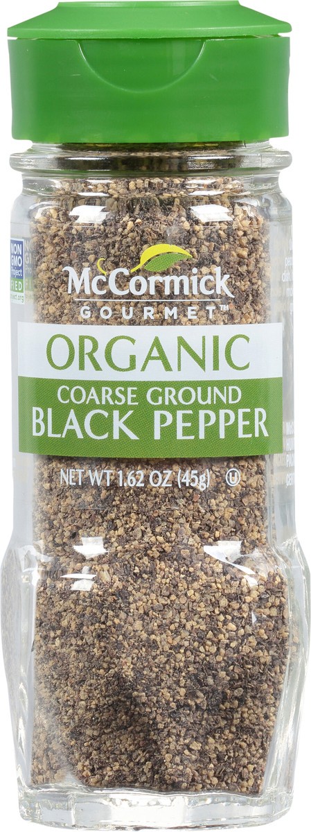 slide 3 of 7, McCormick Gourmet Organic Coarse Ground Black Pepper, 1.62 oz, 1.62 oz